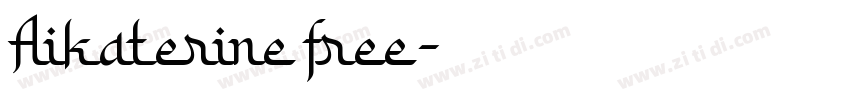 Aikaterine free字体转换